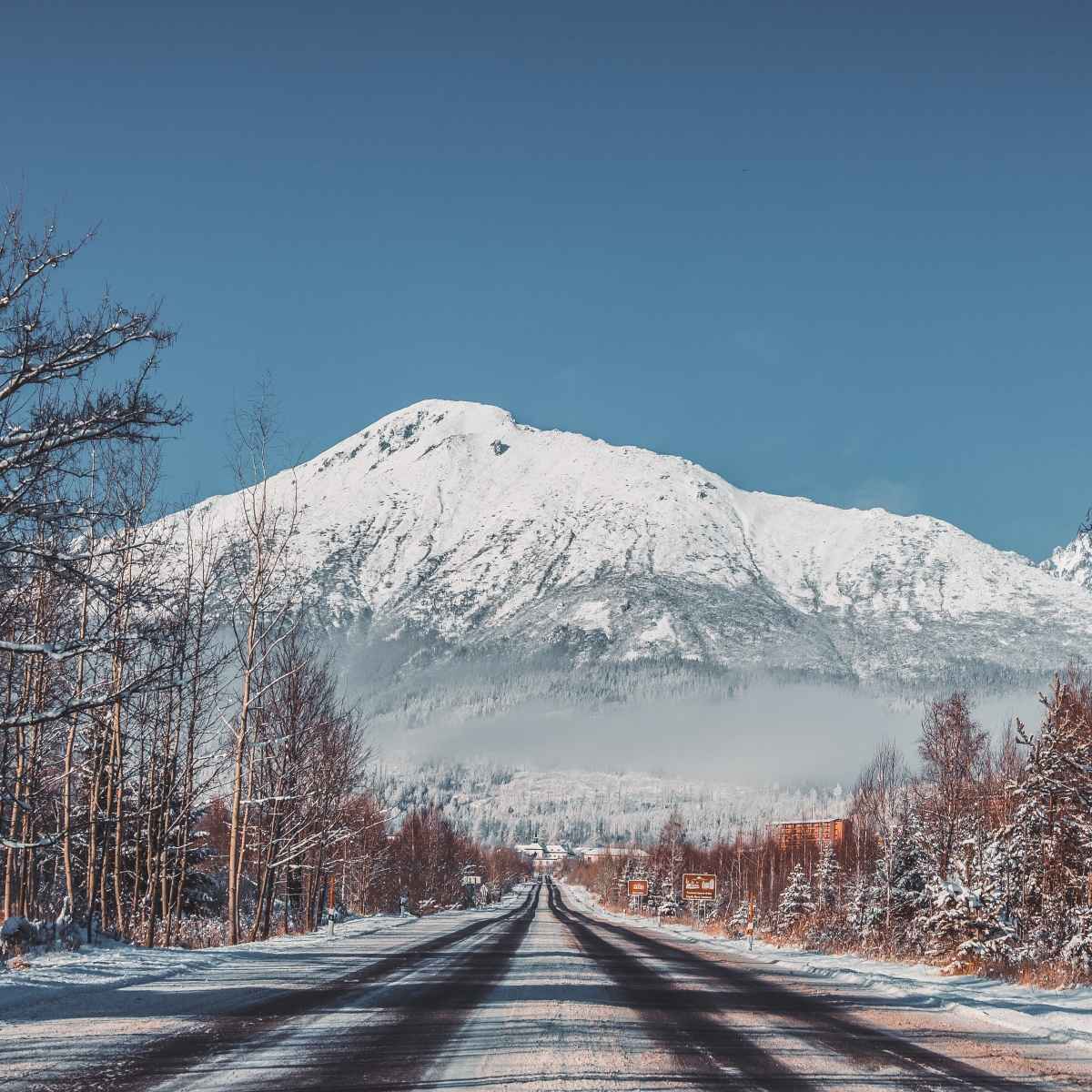weg naar Zakopane in de winter