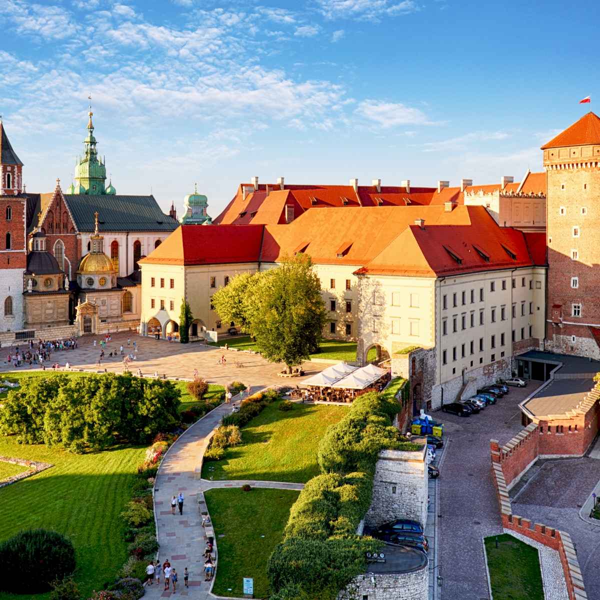 Wawel-tour met een audio gids, uitzicht op Wawel Castle en Wawel Cathedral